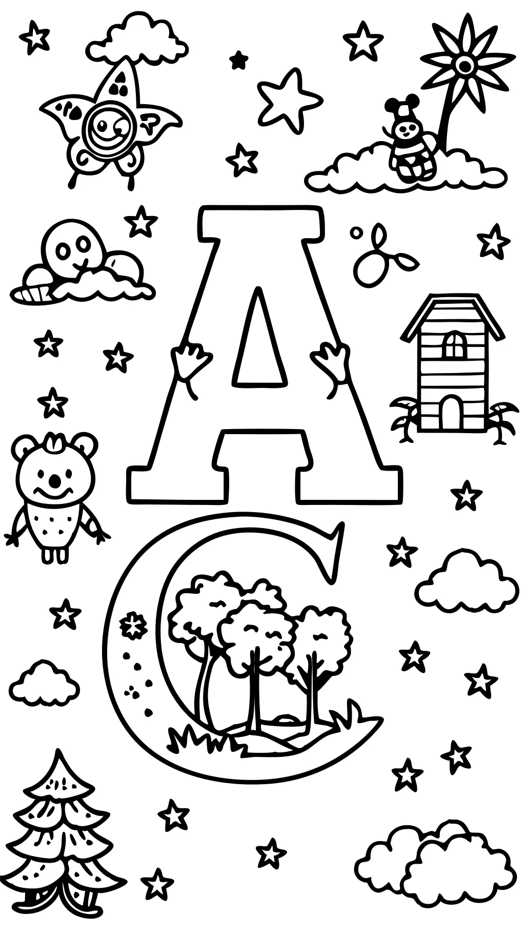 coloring letter pages